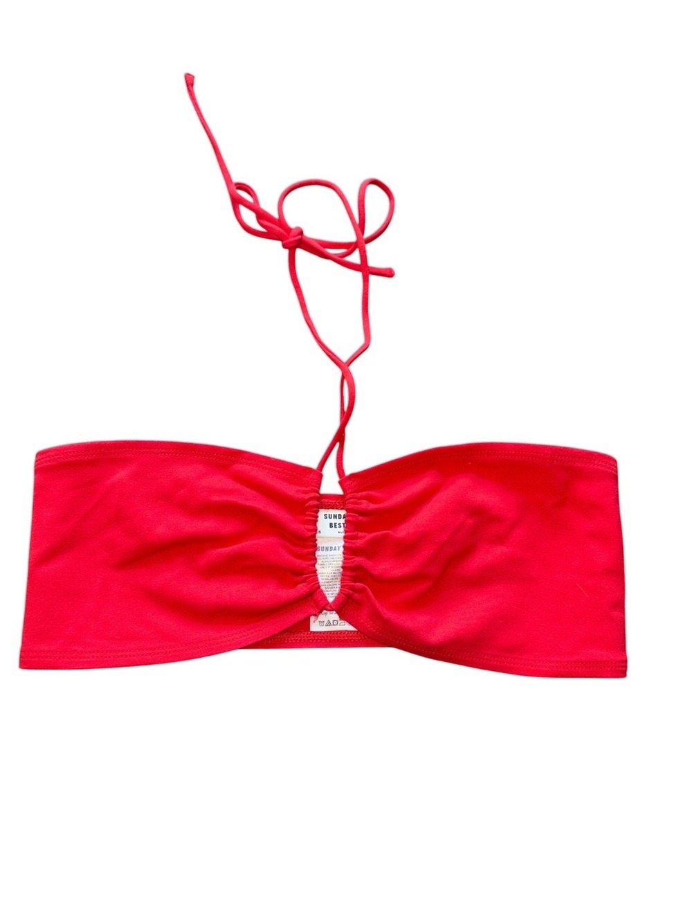 Sunday Best Bright Red Cora Halter Top Size Small